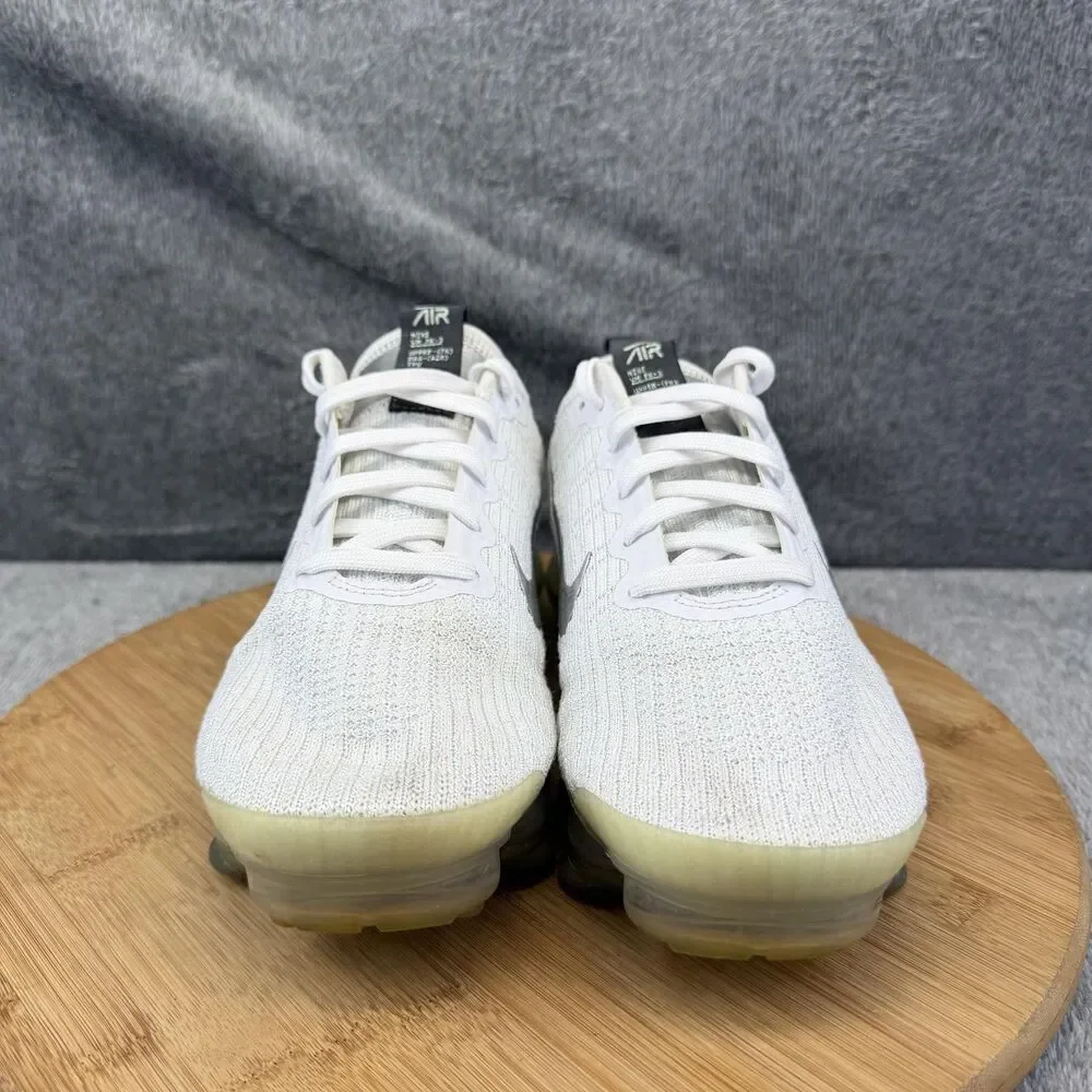 Nike Air VaporMax Shoes Boys Size 7Y White Knit Running Sneakers BQ5238-101